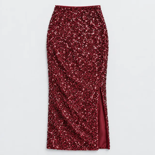 Sequin Skirts for Women Sparkly Stretchy Glitter Long Pencil Skirts