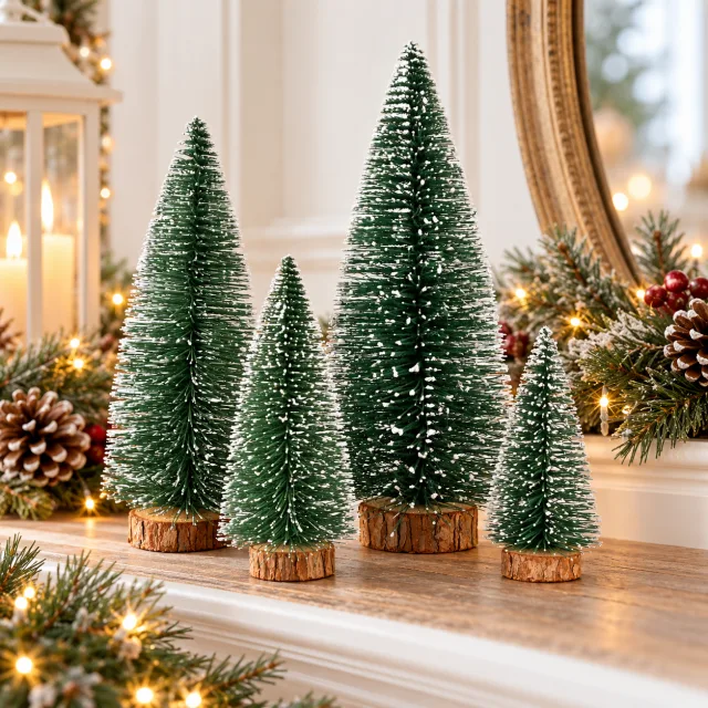 Mini Bottle Brush Christmas Trees