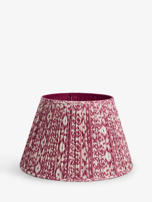 Pleated Lamp Shade, Berry Red