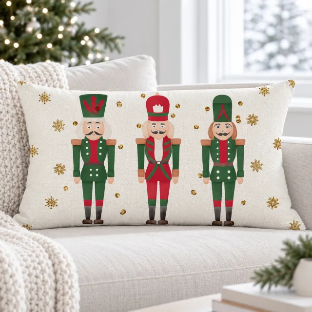 Red Green Christmas Pillow Cover, 12x20