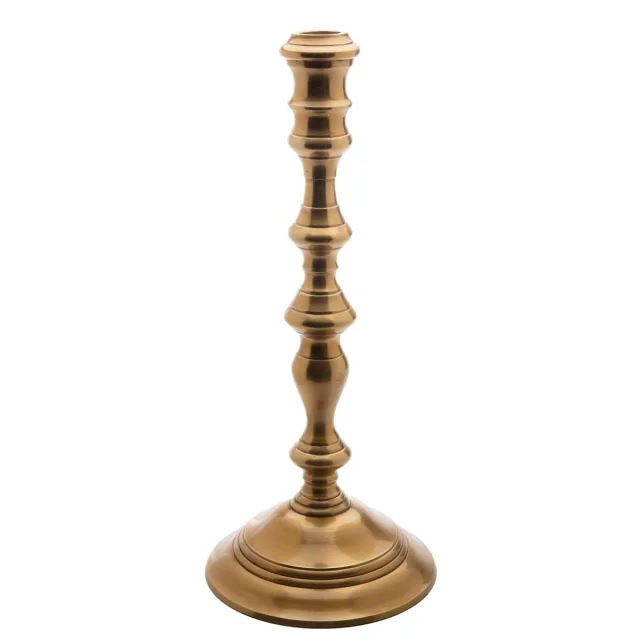 Antique Brass Colonial Candleholder