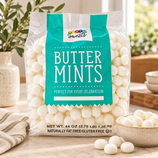 Party Sweets White Buttermints, 2.75 Pound