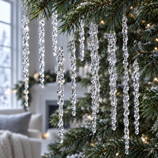 Clear Acrylic Icicle Ornaments
