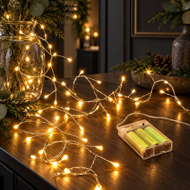 Minetom Battery Operated Fairy Lights, 5ft 60LED