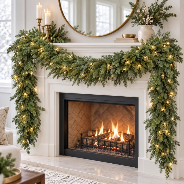 Pre-Lit Christmas Garland 9FT