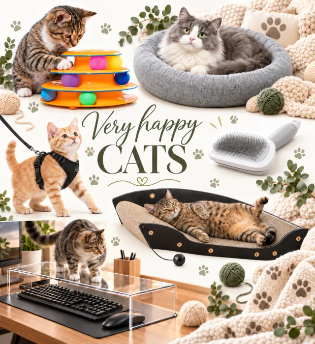 Very happy cats