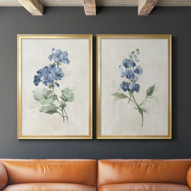 Farmhouse Periwinkle Watercolor Print Set