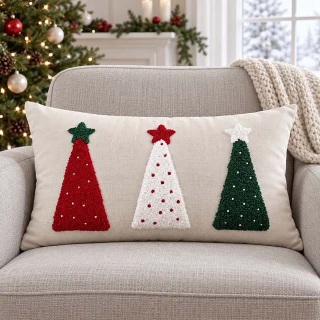 Christmas Tree Lumbar Pillow Covers, 12x20